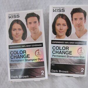 Bundle of 2 Kiss Color Change Shampoo Dye